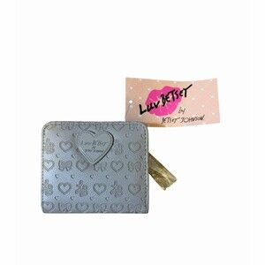 Betsey Johnson Wallet Womens Beige Zip-Around BNWT